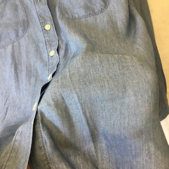 Loft Light Blue Long Sleeve Button Shirt - Picture 8 of 8